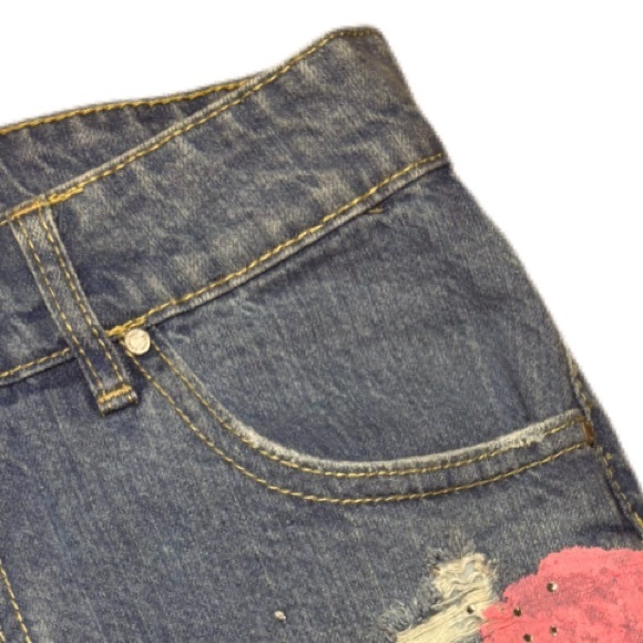 JUDITH MARCH Valentines Be Mine Denim Shorts EUC - Picture 5 of 9